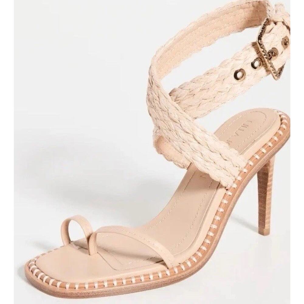 ULLA JOHNSON | Lydia Raffia Heeled Sandals Size 37 - Picture 4 of 11